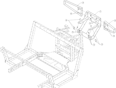 Front Bumper Diagram and Parts List for WT747EFI (37AM486M010)(2018) Cub Cadet Lawn Tractor Accessories